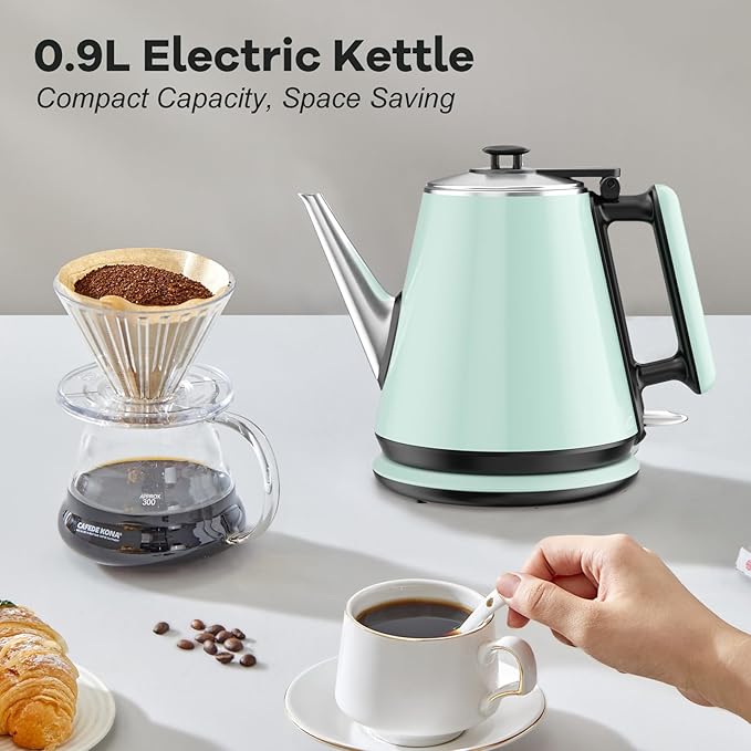 Tetera Eléctrica 0.9L Acero Inoxidable 304 1000W Apagado Automático miniatura 3
