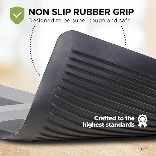 Miniatura 5 de Tapete acolchado para cocina, 20 x 60 pulgadas, agarre de goma antideslizante, diseño antifatiga para escritorio de pie, debajo del fregadero de la