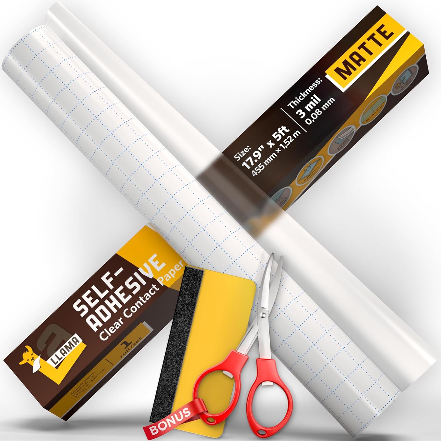 Clear Matte Contact Paper Multipurpose 17.9” x 5ft