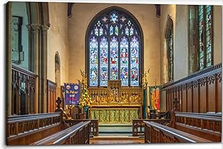 TIGTMULERLY Main altar an English church Canvas Wall Art Decor Paintings Pictures for Bedroom Wall Decor Above Bed Living Room Wall Decoration Bathroom Office Artwork