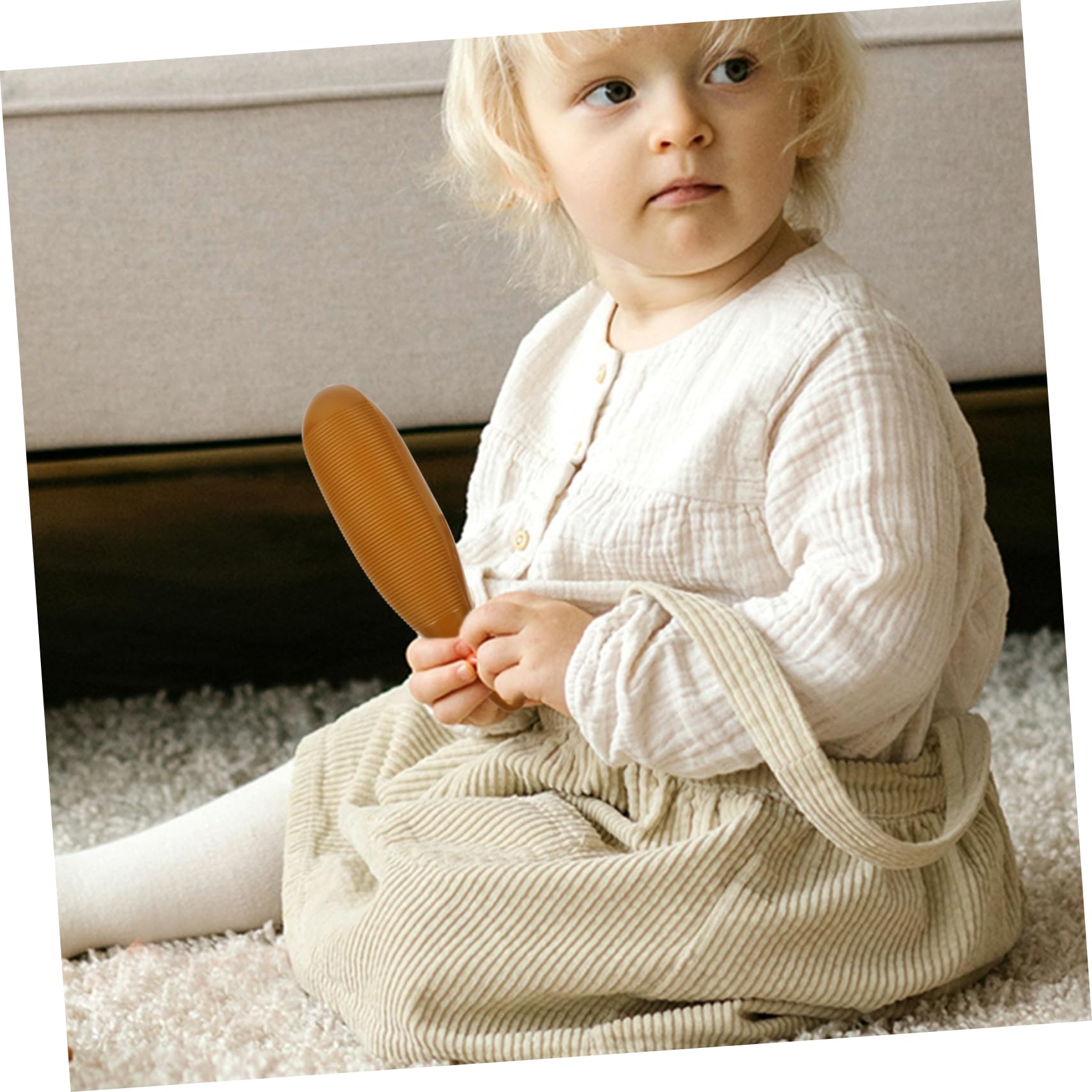 BESPORTBLE 1 Set Fish Shaped Guiro Musical Instrument for Beginners Durable Percussion with Scraper for present for Birthdays Holidays