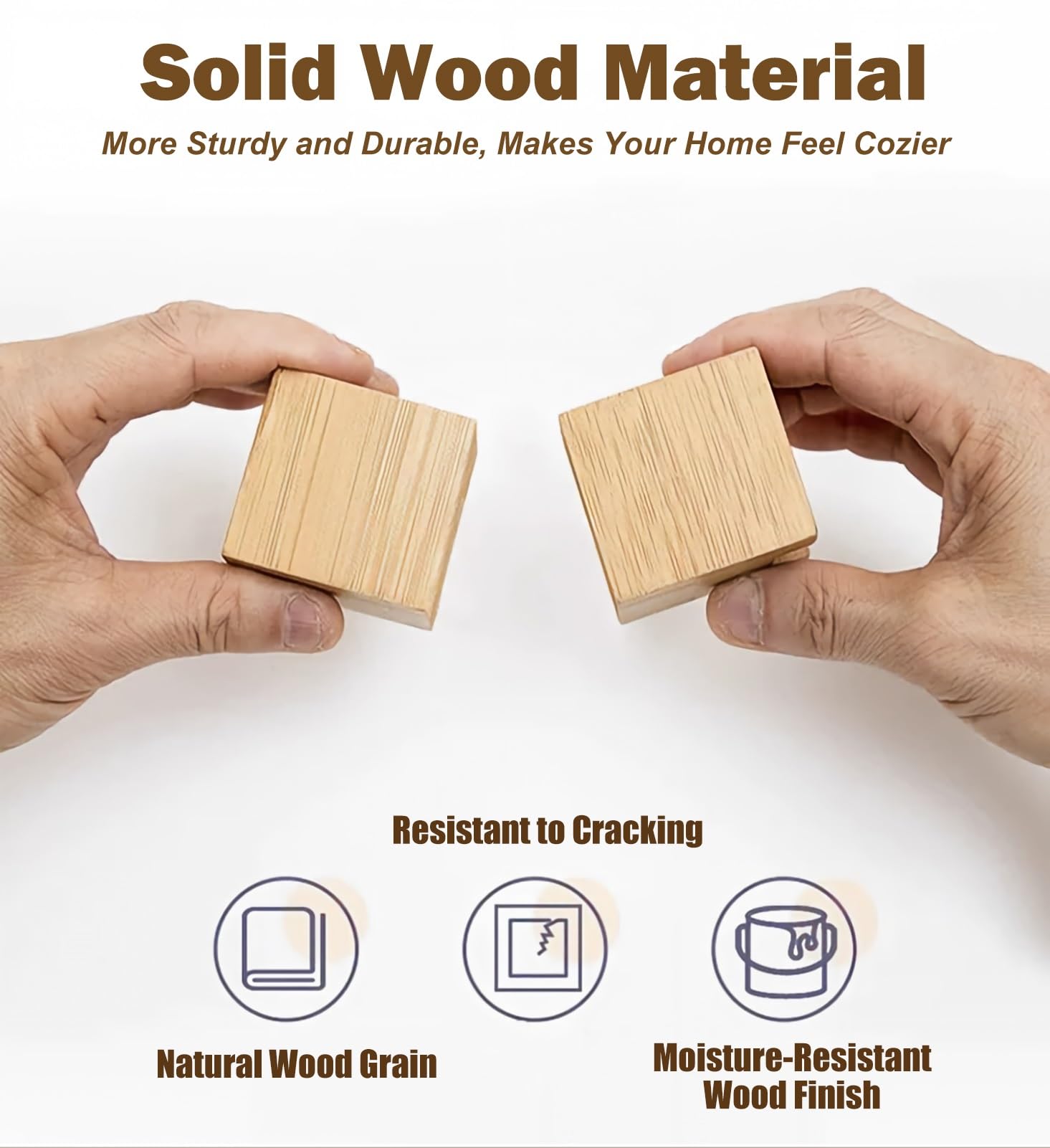Escuadras para Estanterias Juego de 6 Soportes para Estantes Flotantes de Madera Maciza | Soporte para Estante en Forma de L (10, 15, 20, 25, 30, 35 cm) – Soporte Decorativo para Estantería