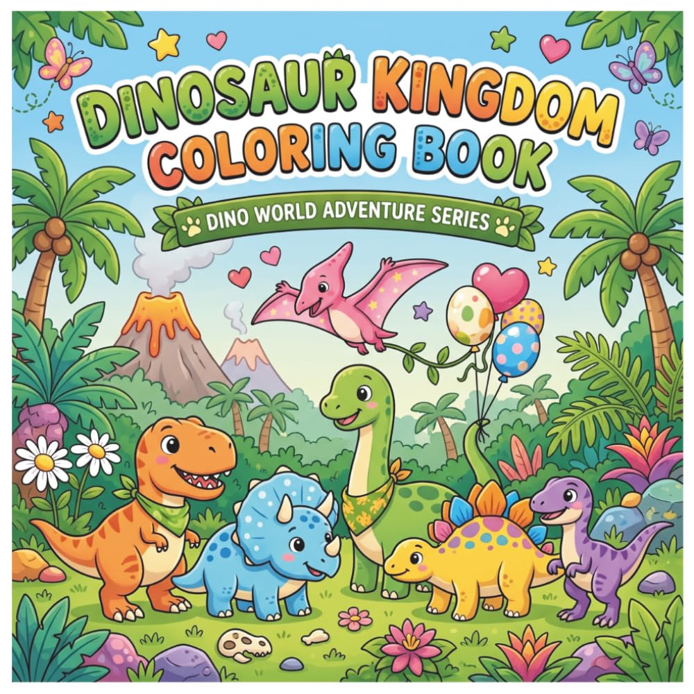 Dinosaur Kingdom Coloring Book (Dino World Adventure Series)
