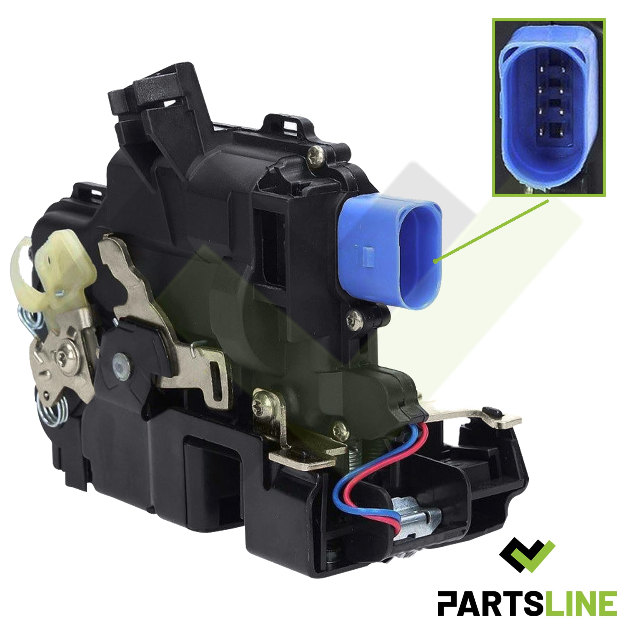 Partsline Moteur de Centralisation de Porte Avant Droite (côté passager) compatible avec CORDOBA IBIZA III FABIA I POLO (9N) TRANSPORTER T5 T6 - Réf 3B1837016CB 6QD837016B