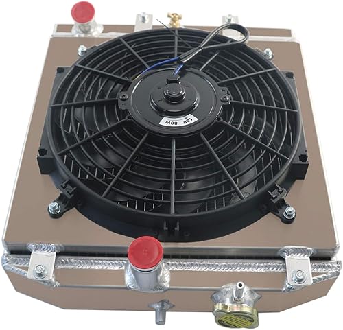 Miniatura 7 de ALLOYWORKS - Radiador de aluminio de 4 filas + cubierta de ventilador + relé para Honda Civic CRX EG EKDEL SOLINTEGRA B16 B18 D15 D16