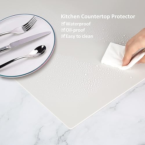 Miniatura 10 de Tapete grande de silicona resistente al calor de 78.7 x 15.7 pulgadas, tapete de silicona antideslizante para encimera de cocina, protector de