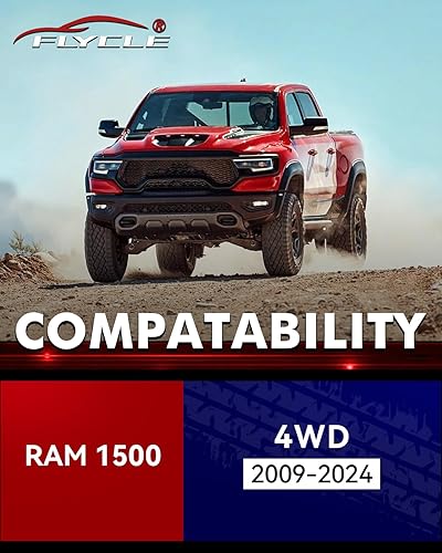 Miniatura 4 de FLYCLE Kits de elevación de nivelación delantera de 3 pulgadas y trasera de 2 pulgadas para Ram 1500 4WD 4X4 2009-2024 solamente, espaciadores de