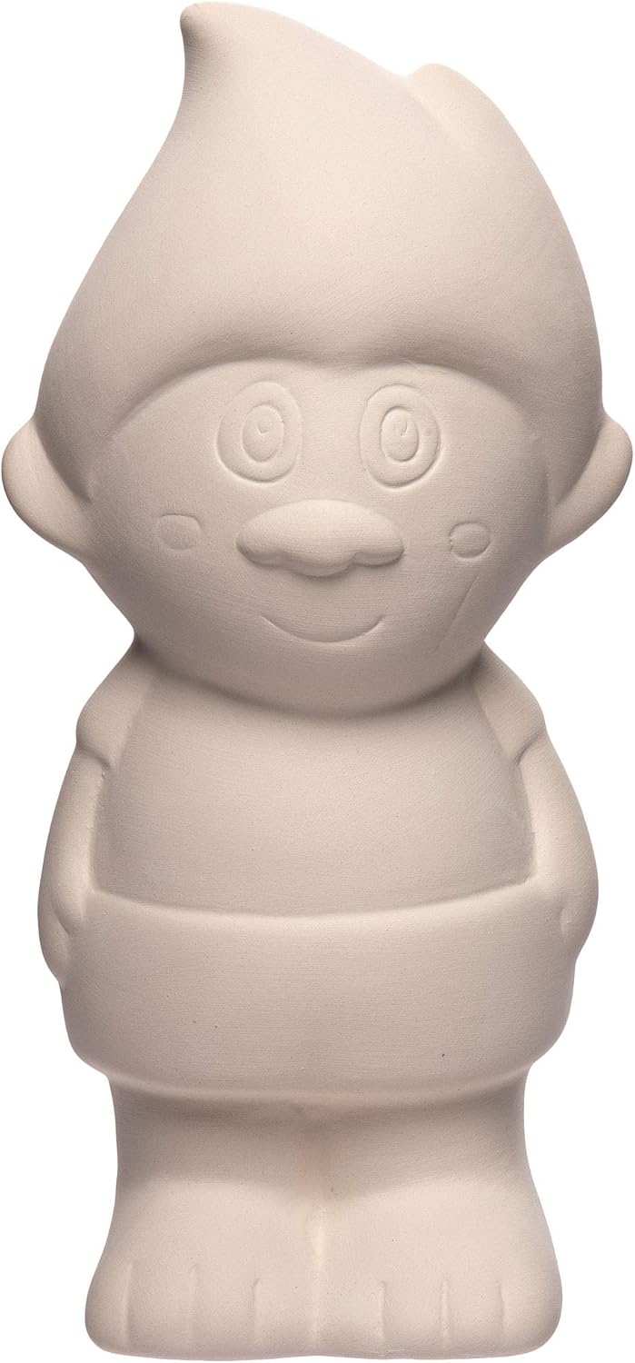 Baker Ross At892 Hairy Head Shaped Ceramic Piggy Banks (Pack of 2) for Arts and Crafts Projects for Kids, Assorted