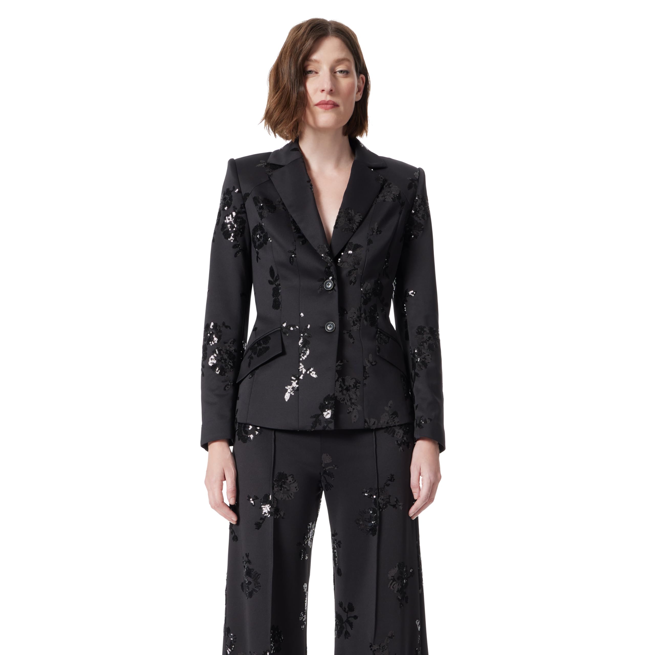 DEE OCLEPPO womens Angela Seamed Double Button Front Blazer With Lining Standard