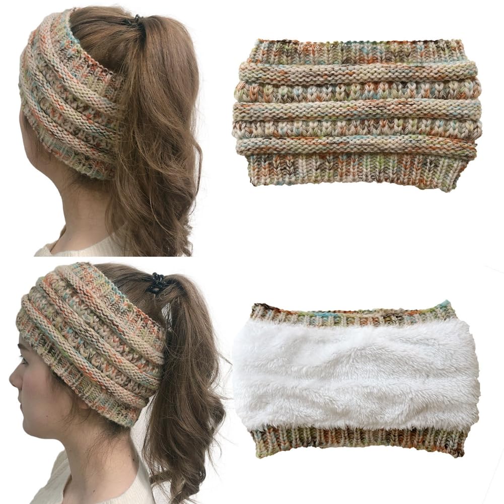 Yurosiay Fascia invernale da donna colorata lavorata a maglia