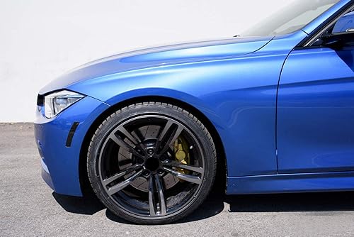 Miniatura 3 de iJDMTOY Marcadores laterales de parachoques delantero negro brillante con lente ahumada compatibles con BMW F30 F31 LCI 3 Series 320i 340i, F32 4