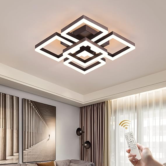 Garwarm 64W LED Ceiling Light, Dimmable Modern Flush Mount Ceiling