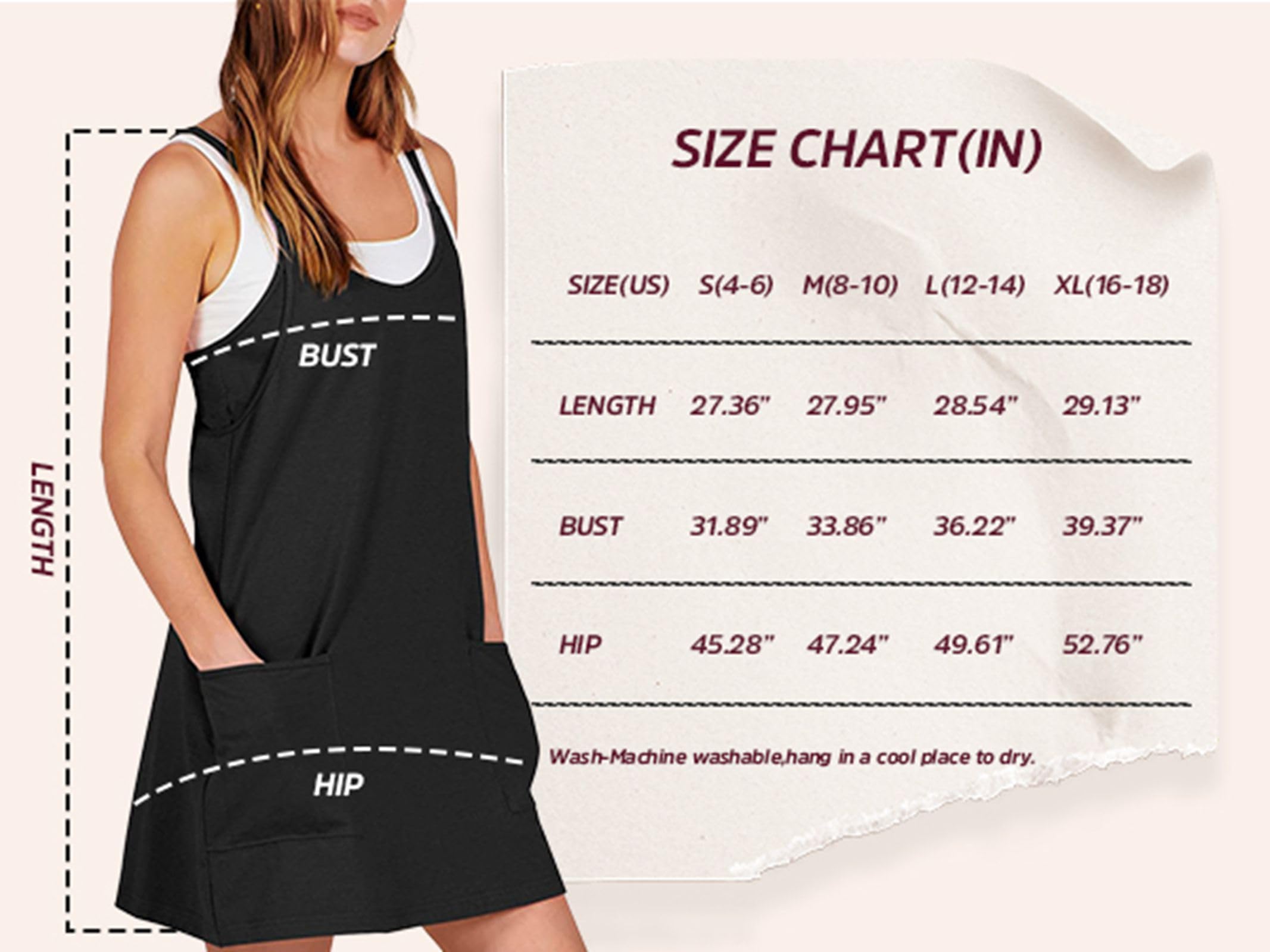 Robe d'été pour femme - T-shirt - Robe de plage - Robe de tennis - Robe d'entraînement - Robe courte décontractée sans manches - Avec combinaison intégrée avec bretelles spaghetti et grandes