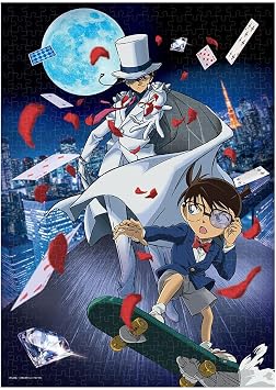 Tenyo T-500-617 500 Piece Flash Magic Jigsaw Puzzle, Detective Conan, Moontime Showtime, 13.8 x 19.3 inches 35 x 49 cm, Includes Spatula, Service Card