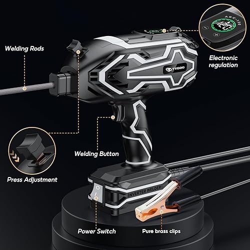 Miniatura 8 de Máquina de soldadura portátil de mano, pantalla digital y función de memoria, soldador ARC IGBT de 120 A 110 V, arranque en calienteantiadherente