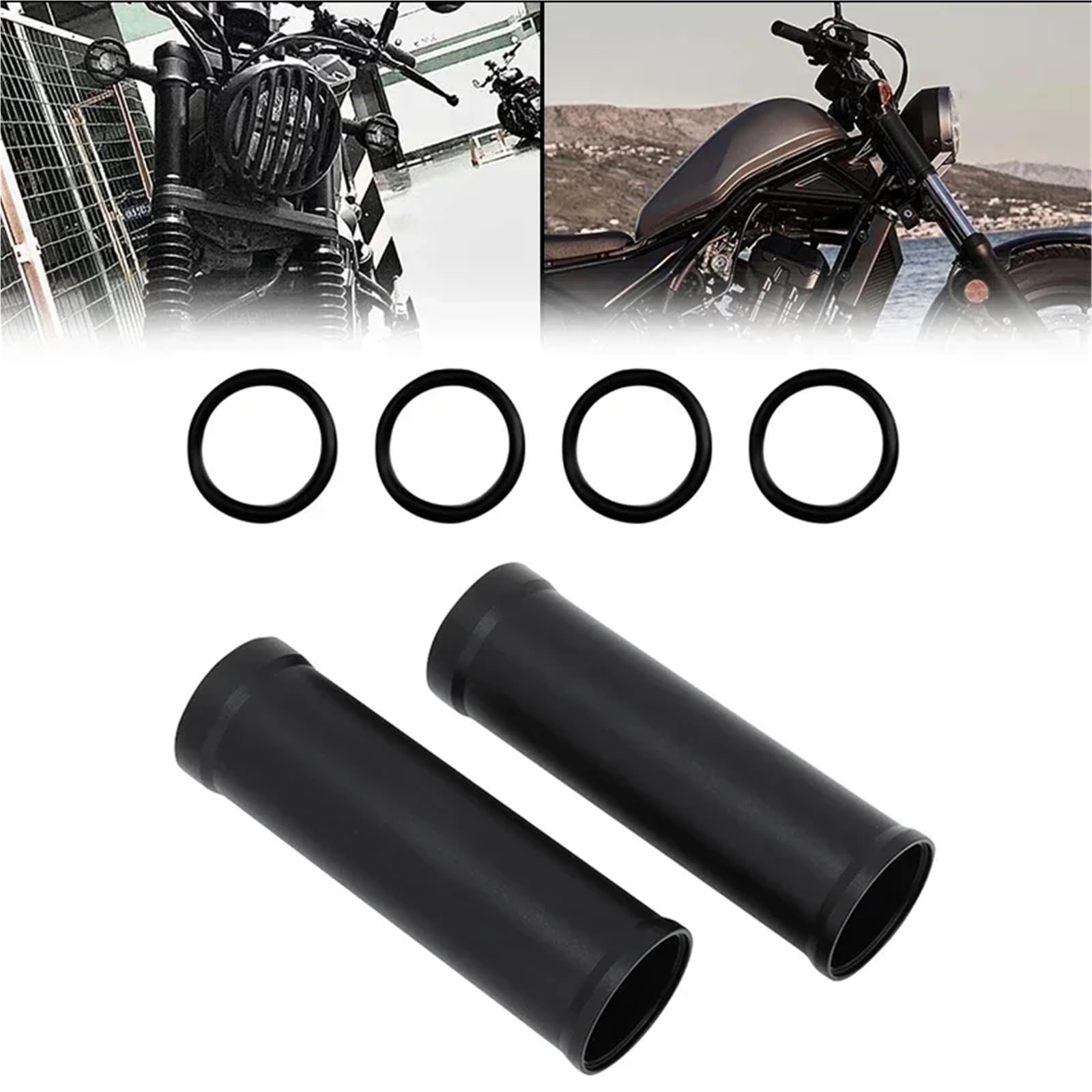 Motorrad Gabel Motorrad Schwarz Gabel Boot Rohr Slider Stoßdämpfer Abdeckung Gamaschen Fit Für Honda Rebel CMX 300 500 2017-2022