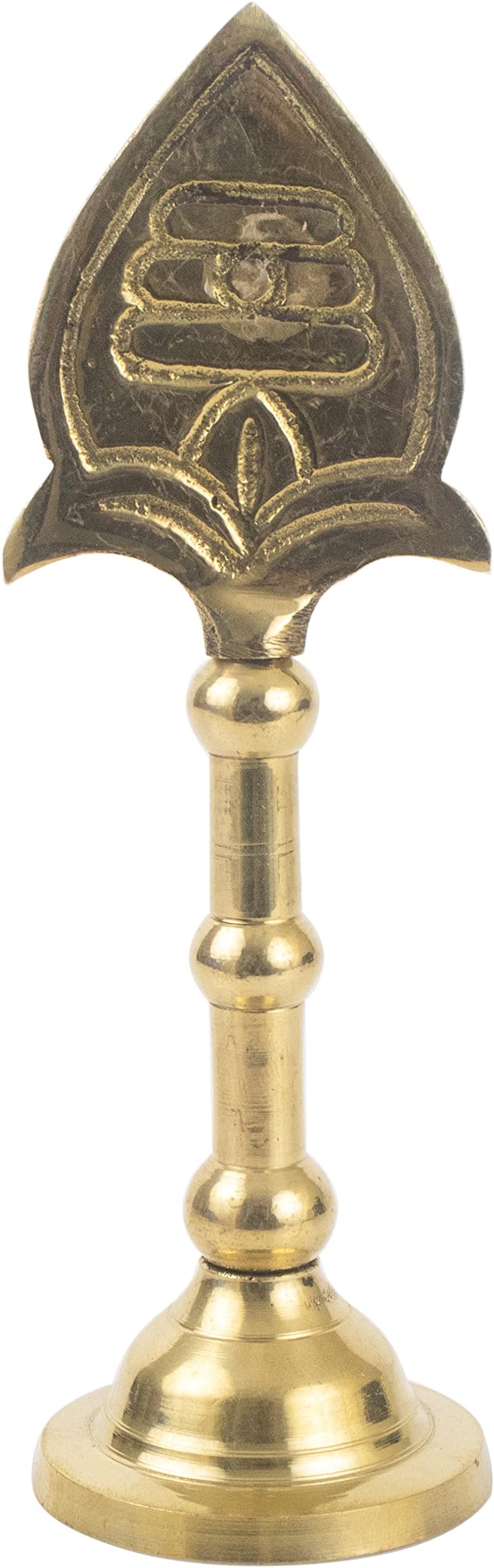 Spillbox Golden Brass Lord Muruga Vel God Idol with Round Base for Home Pooja/Puja, Murgavel Idol Size - 16 CM