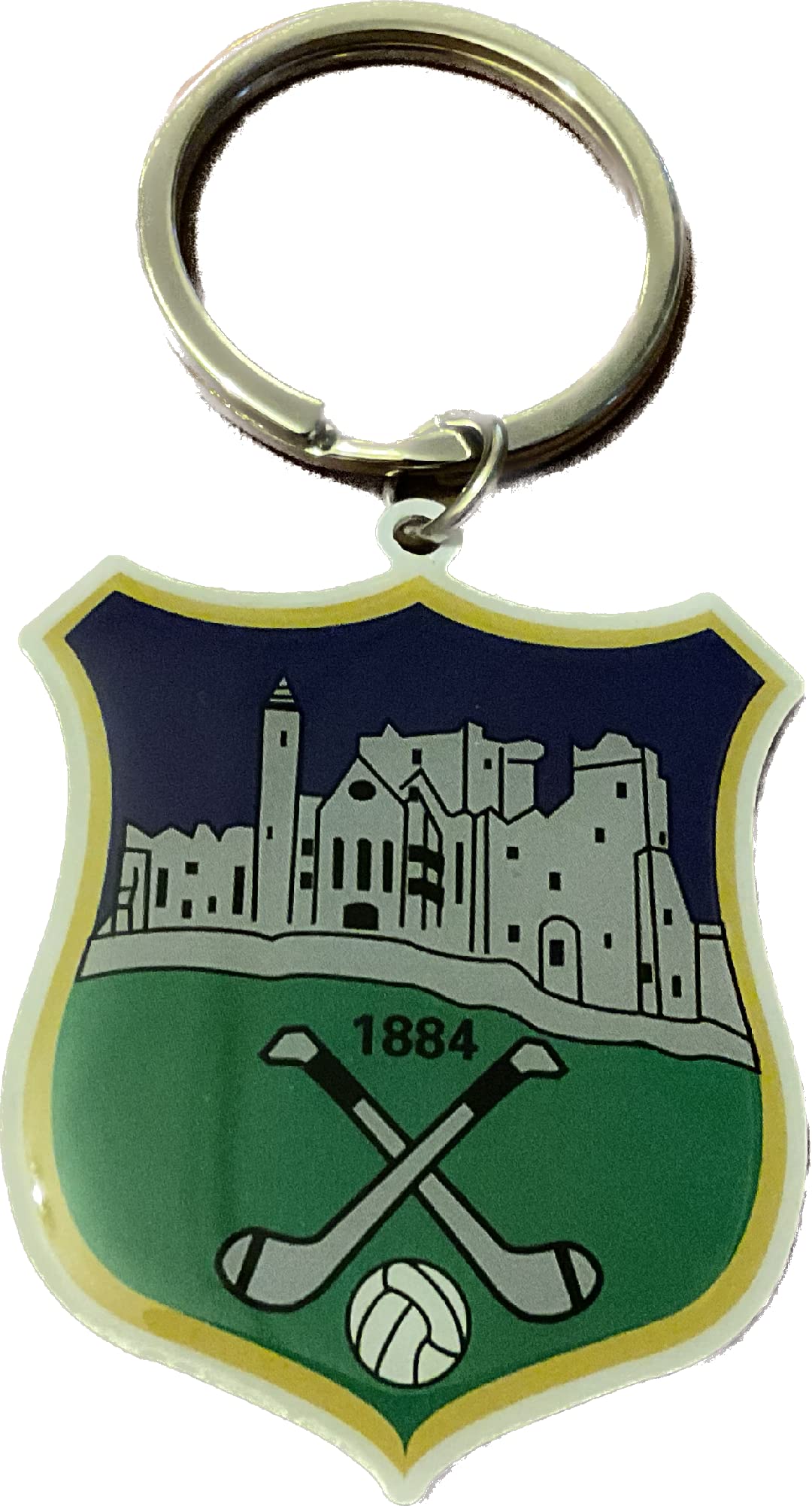 Tipperary Official ALL IRELAND GAA County crest ultra thin metal keyring.