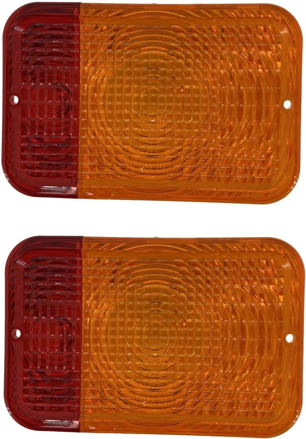 Replacement Red/Amber Lens RE70021 Fits JD 1023E (-310,000) 1026R (-310,000) 2210 2305 3032E(-610,000) 3038E(-610,000) 5415H 5615 5715 5715HC 5425N 5725N Tractor Lens Warning/Tail LAMP（2 Pack）