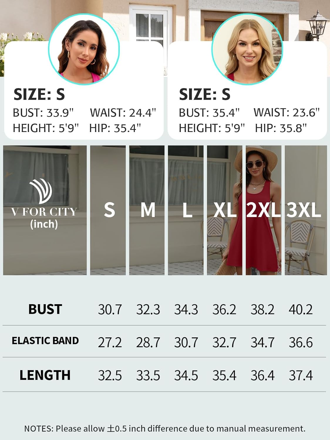 V FOR CITY Women Built in Bra Summer Dresses with Pockets Beach Sundress Casual Loose Sleeveless Racerback Tank Dress 2026 - Image 8