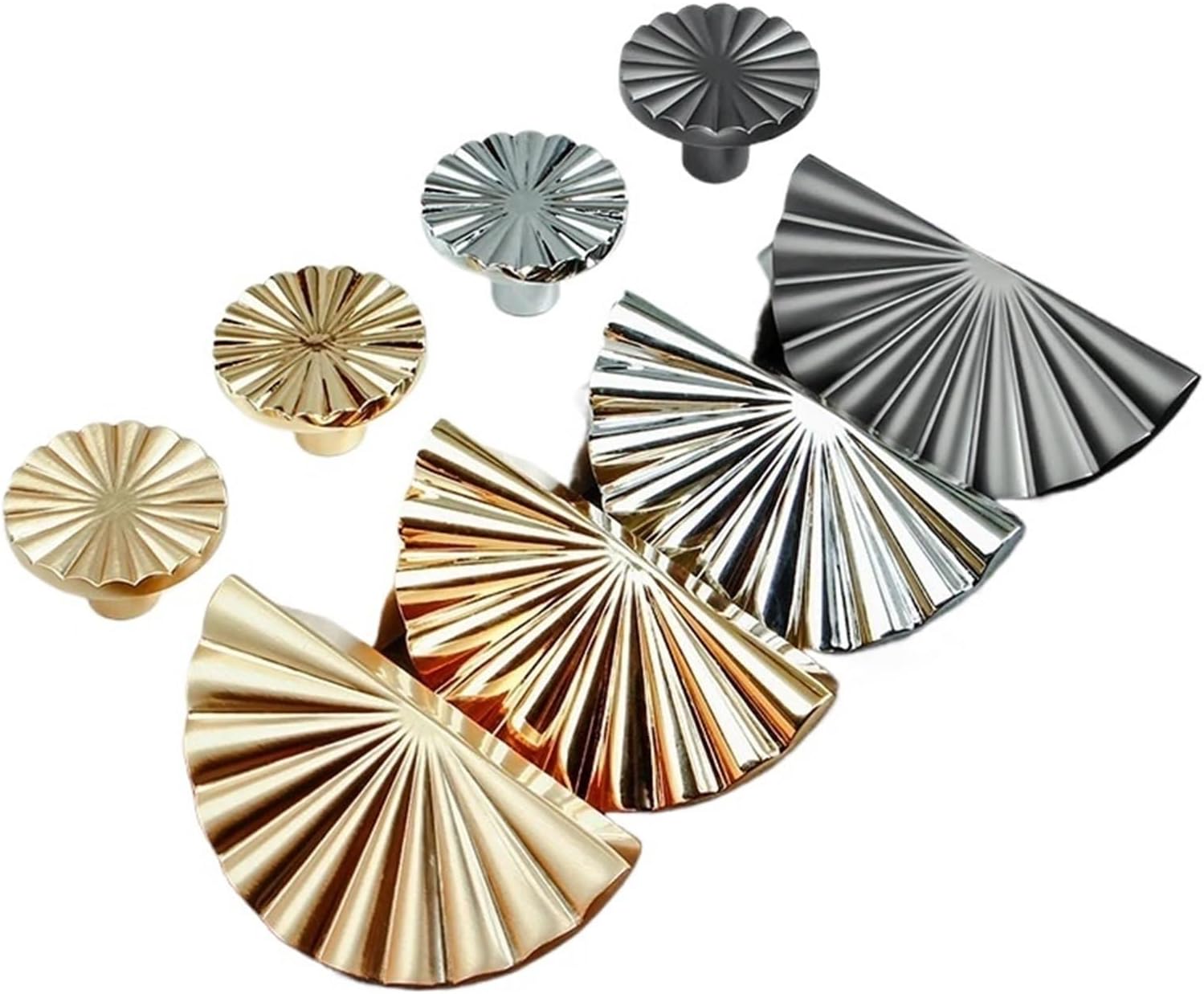 Kitchen Cabinet Storage Door Knobs and Pulls Handle for Furniture Kitchen Cupboard Closet Drawer Home Decoration 2Pcs(Brass Gold 64mm)