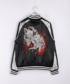 Amazon | [WESTSEA] 和柄刺繡 スカジャン メンズ レディース ブランド