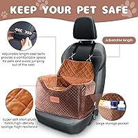 Vista 4 de Asiento elevador de espuma viscoelástica para perro con funda extraíble lavable, asiento elevado de automóvil para mascotas, asientos elevadores