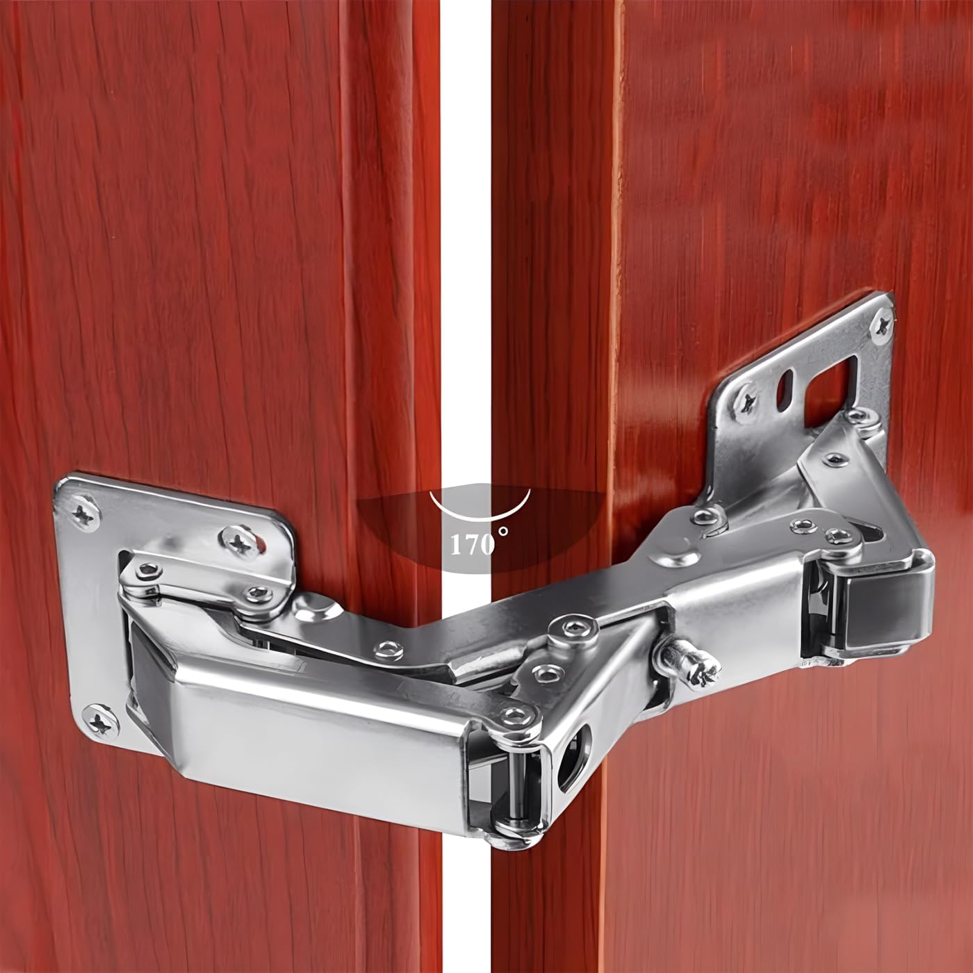 4 Pack -170 Degree Hinge Frameless Cabinet Door Hinge Concealed Soft Close Cabinet Hinge - Universal Installation for Heavy-Duty Cabinet Doors