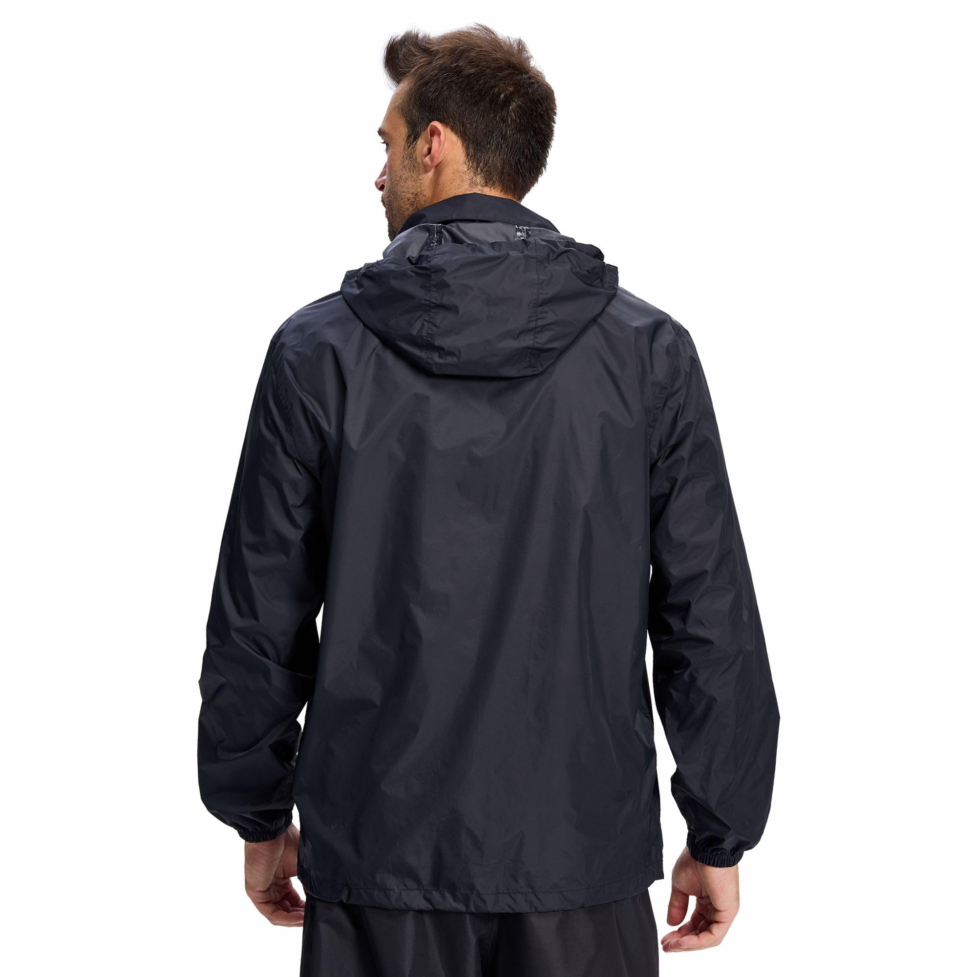 LZLER Regenjacken Herren Wasserdichte Leichte Faltbare windjacke Regenmantel mit Verstellbare Kapuze für Outdoor Wandern Camping
