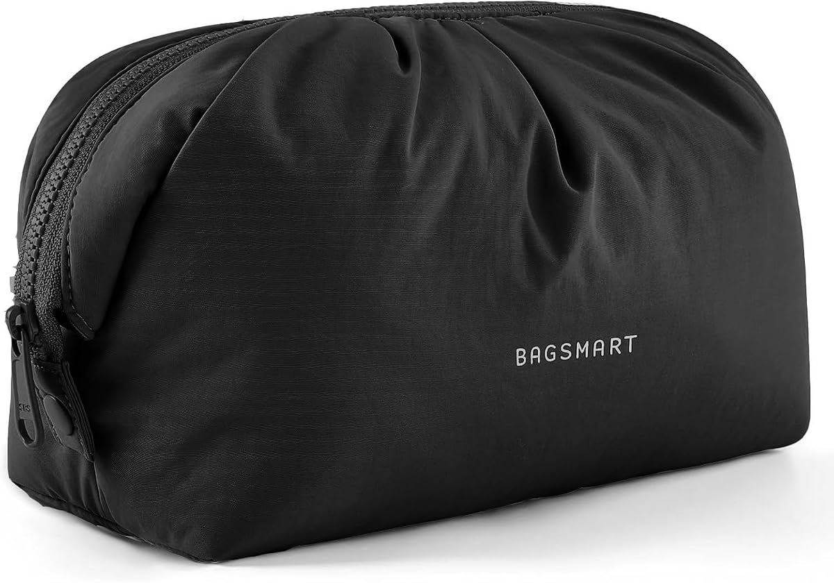 Makeup Bag Travel Toiletry Bag, Wide-open Zipper Pouch | Puffy Padded, Travel Essentials, Make Up Bag, For Women, Makeup Organizer, Toiletries Accessories Brushes