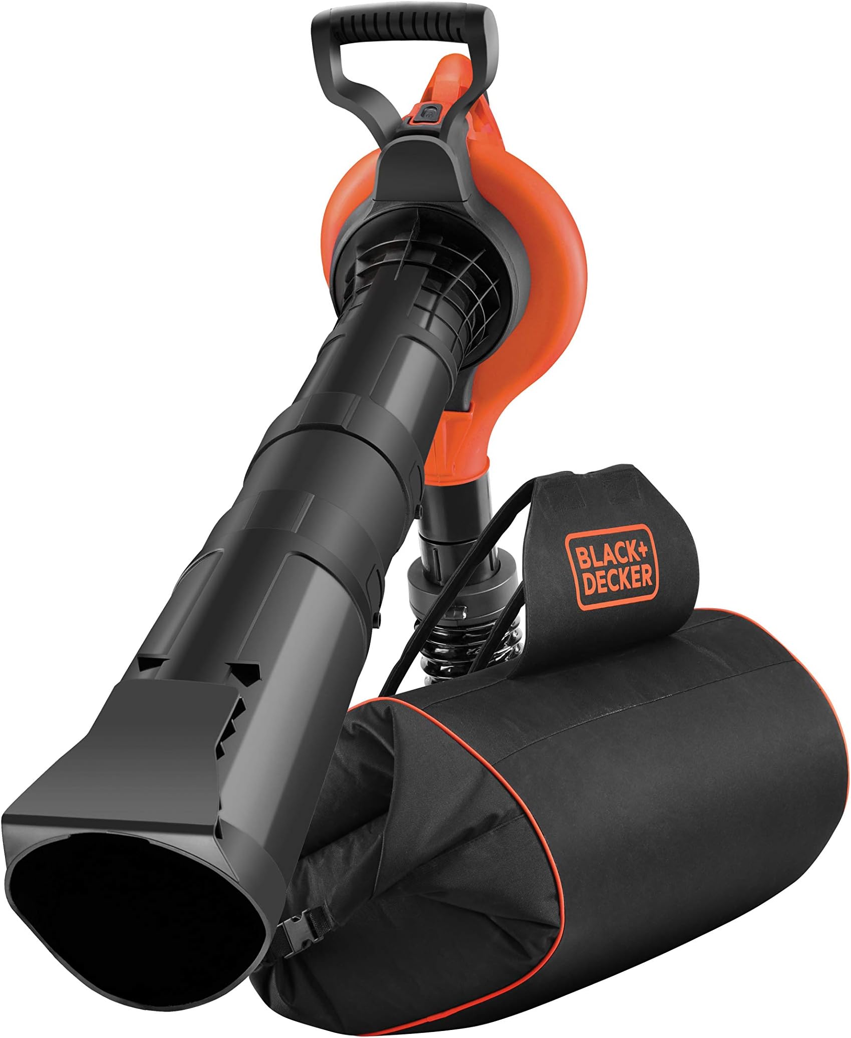 Black+Decker 3000W 2-In-1 Electric Back Pack Leaf Blower & Vacuum With Collection Bag And Straps, Orange/Black - Gw3031BP-GB