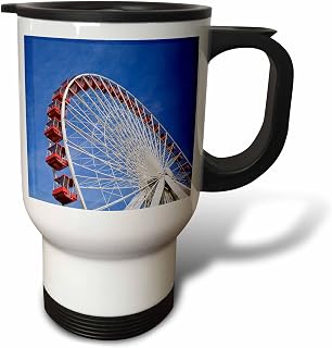 3dRose Illinois, Chicago, Ferris Wheel, Navy Pier - US14 BJA0004 - Jaynes Gallery 14oz Stainless Steel Travel Mug