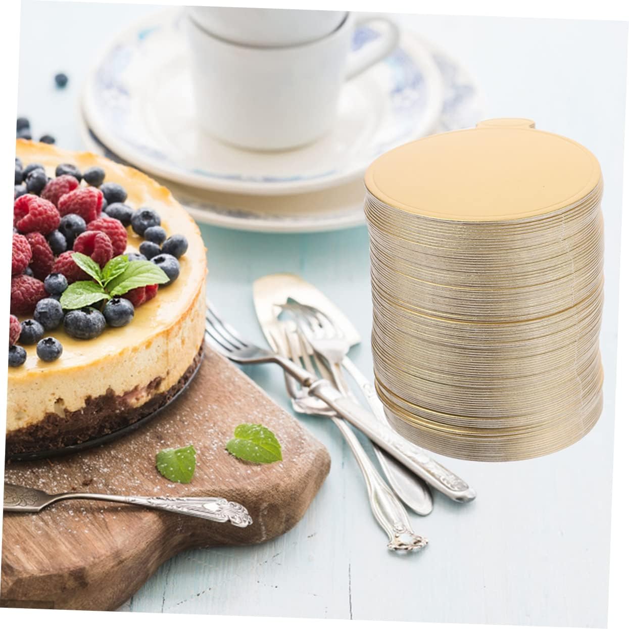 200Sheets Cake Boards Sturdy Cardboard Platter for Mousse Cakes Cupcakes and Pastries for Bakeries and Home Use