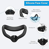 Vista 41 de Relohas Accessories for Oculus Quest 2, VR Accessory Set for Meta Quest 2, Include Controller Grip Leather Cover, VR Shell Cover, Face Cover, The