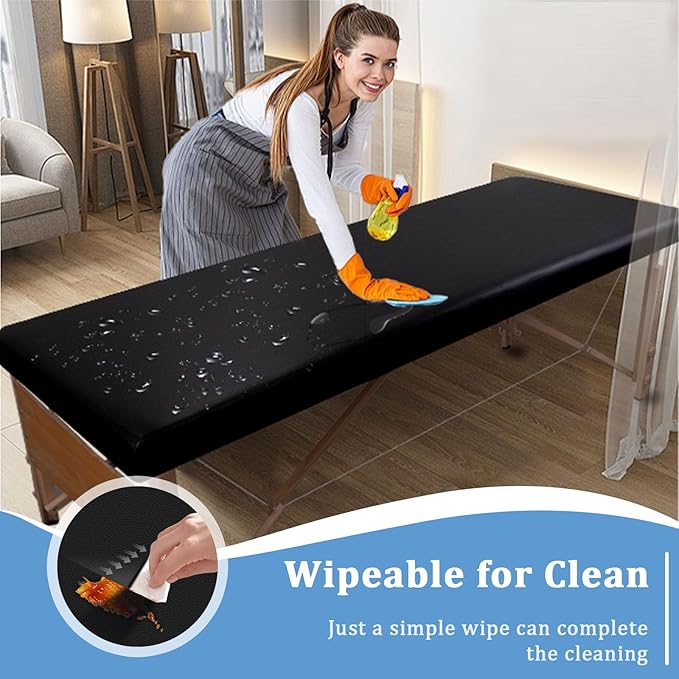 Funda Protectora para Camilla de Masaje Impermeable Negra miniatura 5