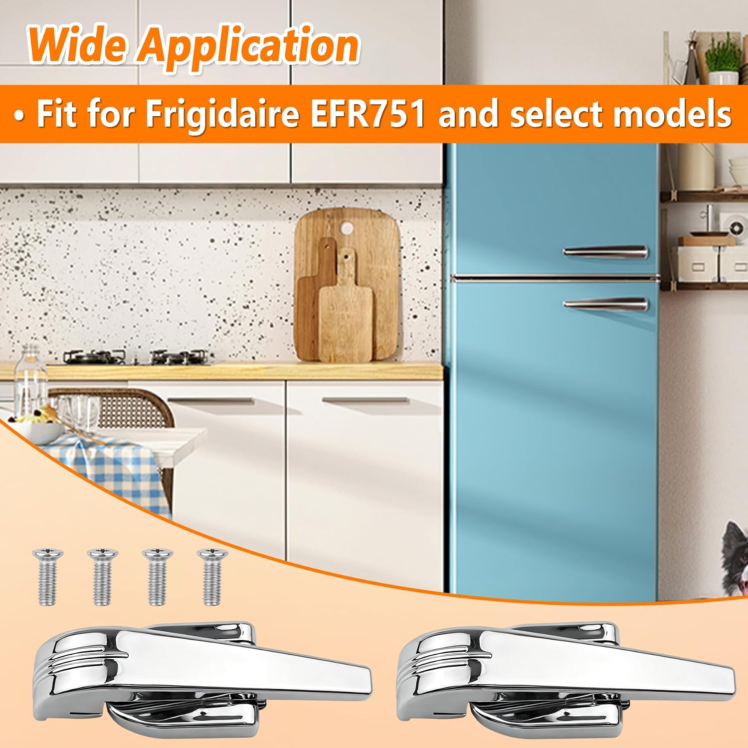 2 Pack Refrigerator Door Handle, 7.5 Cu.Ft