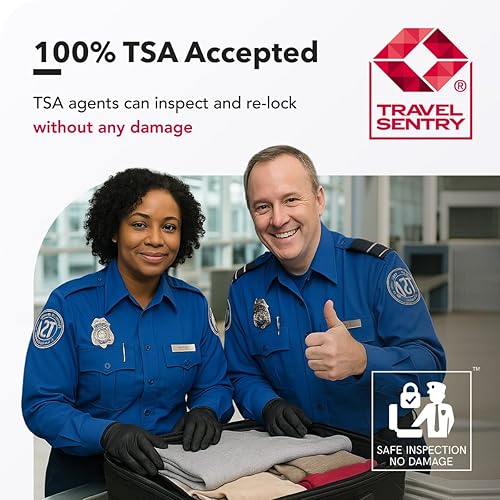 Miniatura 3 de Cerraduras de equipaje aprobadas por la TSA Indicador de inspección, combinación de 4 dígitos, aleación de zinc duradera para maletas, mochilas