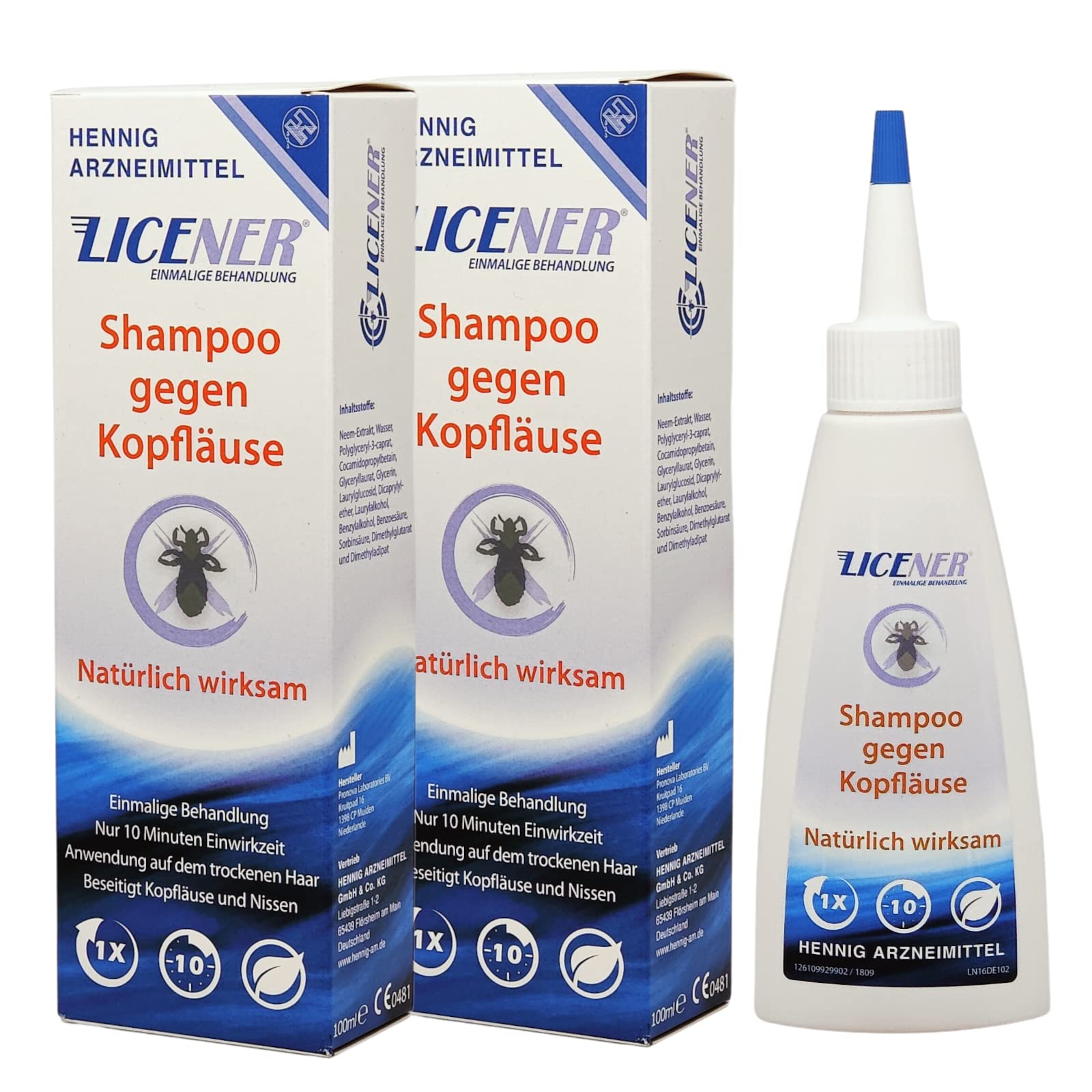 Licener Shampoo gegen Kopfläuse I Sparset 2x 100ml plus PharmaPerle giveaway