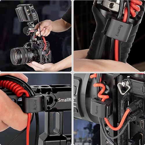 Miniatura 5 de SmallRig Abrazadera de cámara (4 piezas) para cable HDMI/SDI/Micrófono, Soporte de montaje de bloqueo de cable de cámara DSLR 0.079-0.276 in