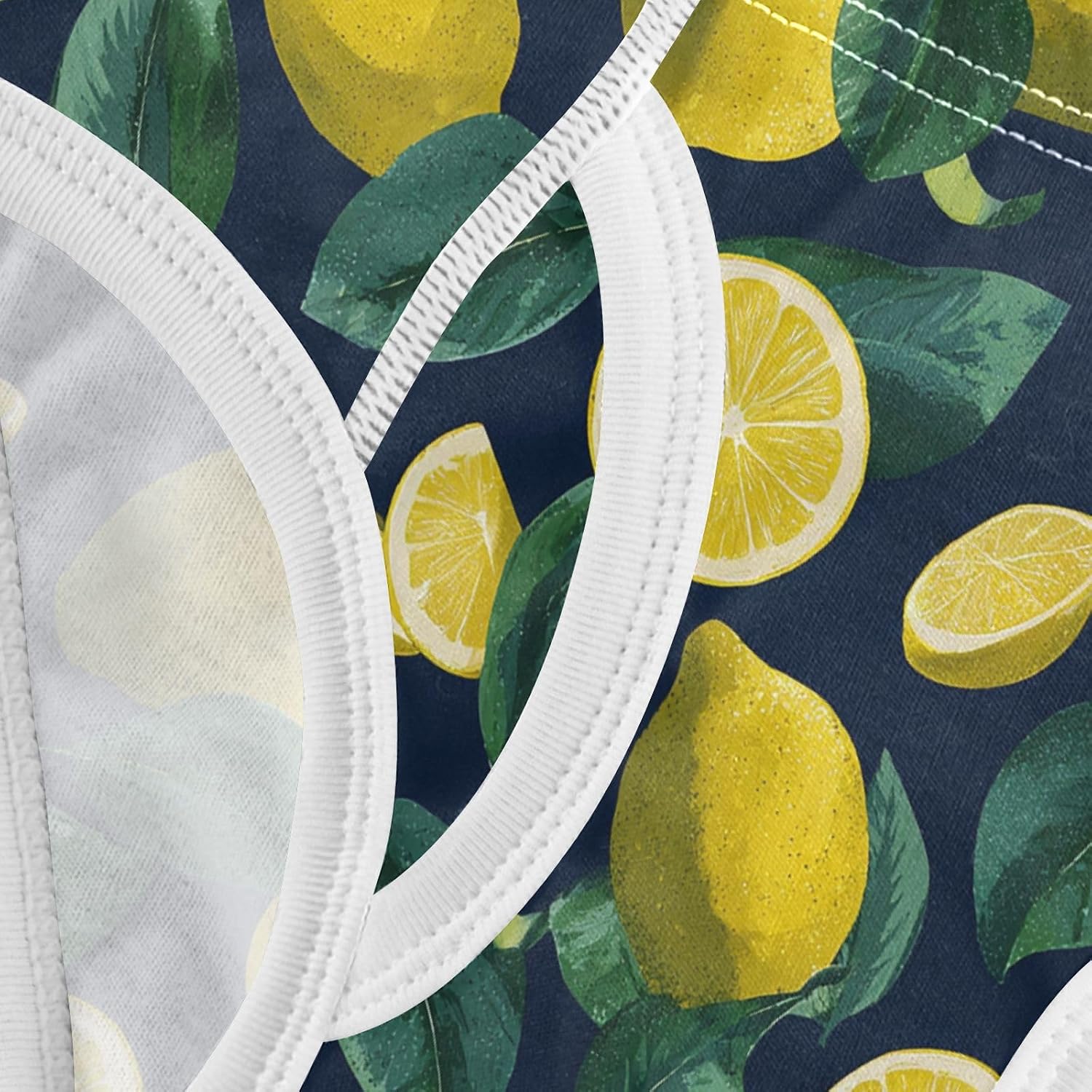 visesunny Boys Training Underwear Yellow Lemon Leaf Design Breathe Cotton Potty Briefs Size 2T-8Y for Toddler