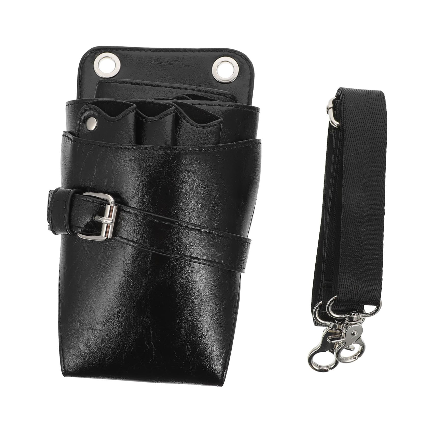 Didiseaon Quality Pu Leather Scissor Holder Hairdressing Tools Belt Bag Stylish for Men Women