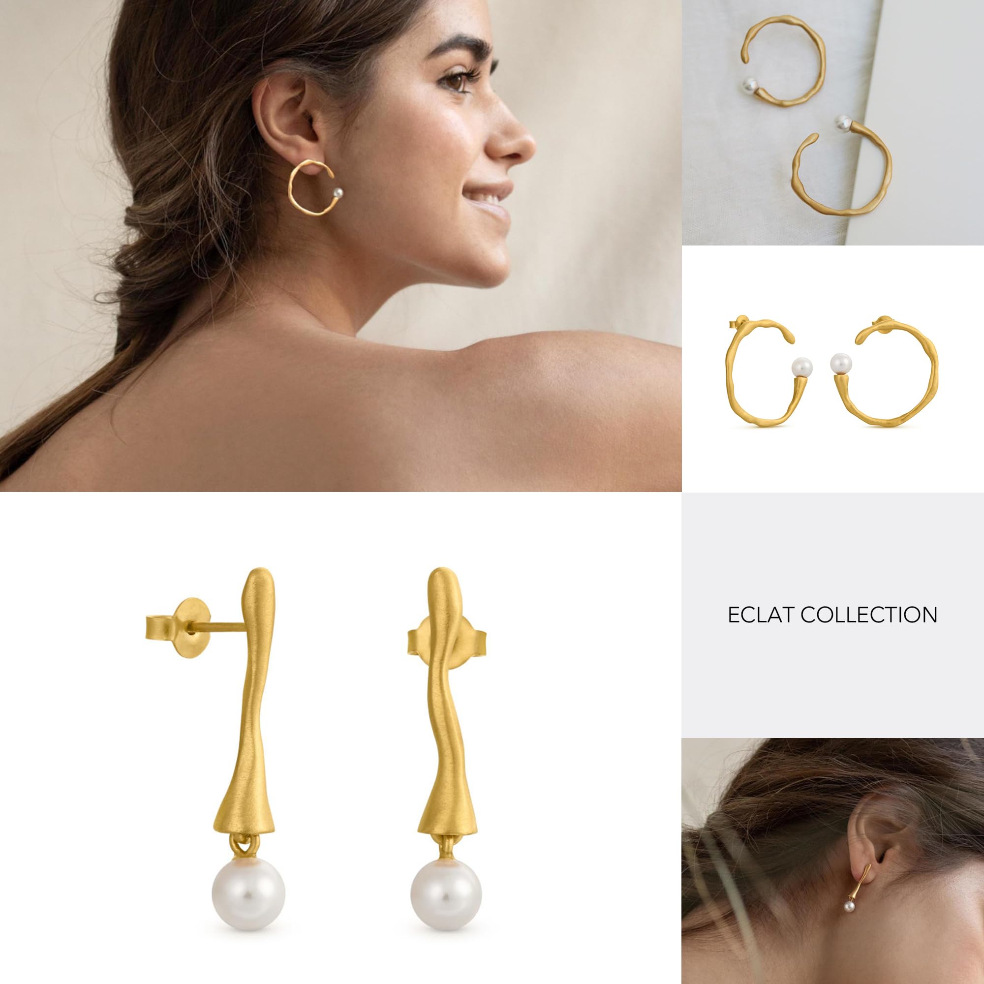 GARGANTILLA DORADA ECLAT | Diseñada por Joidart | Colección Eclat | Metal con baño de oro de 24 K | Cristal de Murano