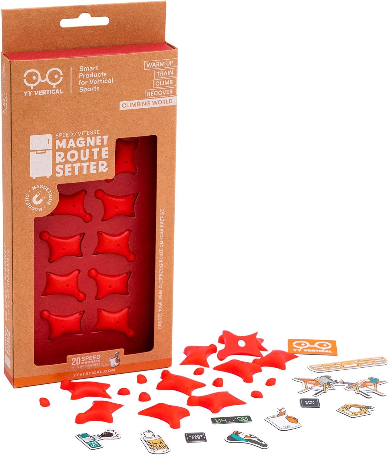YY Vertical - Magnet Route Setter, Climbing Holds Fridge Magnets, Speed Edition