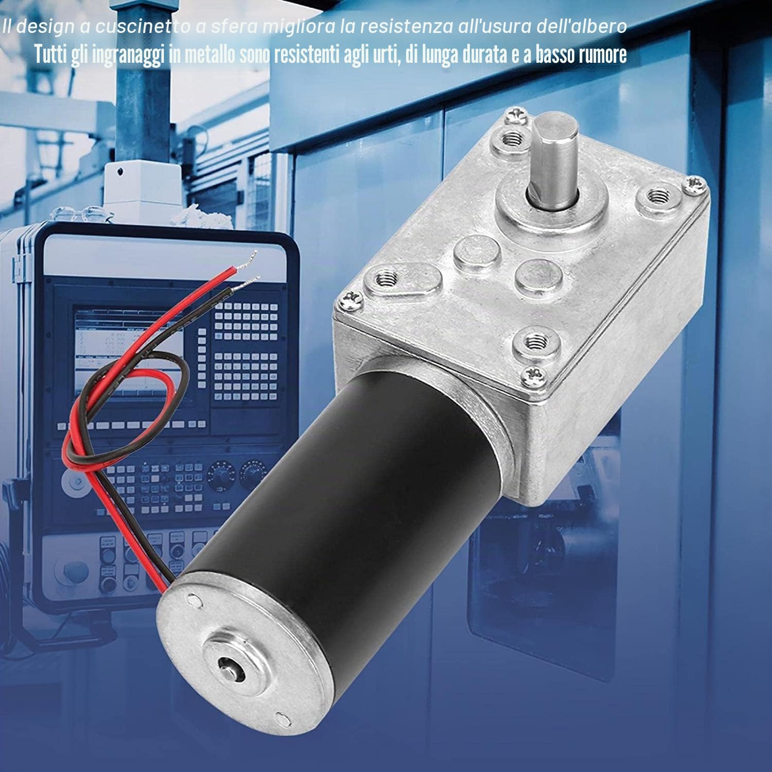 Motore a vite senza fine da 12 V, 10 giri/min, DC, 90 kg, 31 mm, alta torsione, autobloccante, mini turbina invertita, per robot fai da te, tavolo rotante, tenda