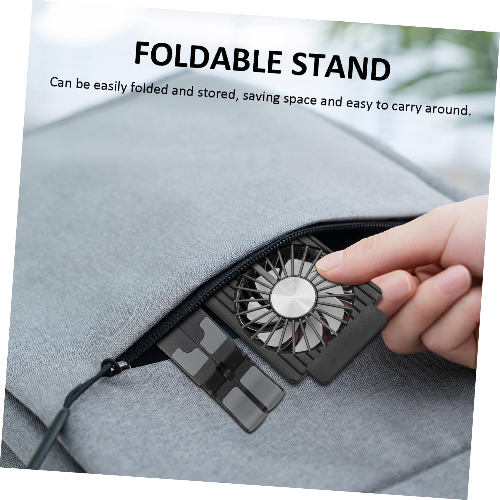 NUOBESTY Supporto di Raffreddamento per Laptop Ventole Nero in PC e Silicone, Base Pieghevole Raffreddamento Pro per Festa Estiva e Laptop Gaming