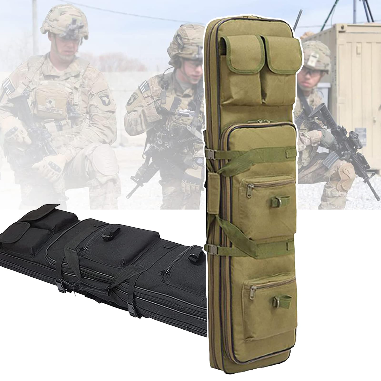Sac pour pistolet tactique 100cm renforcé avec double compartiment Premium