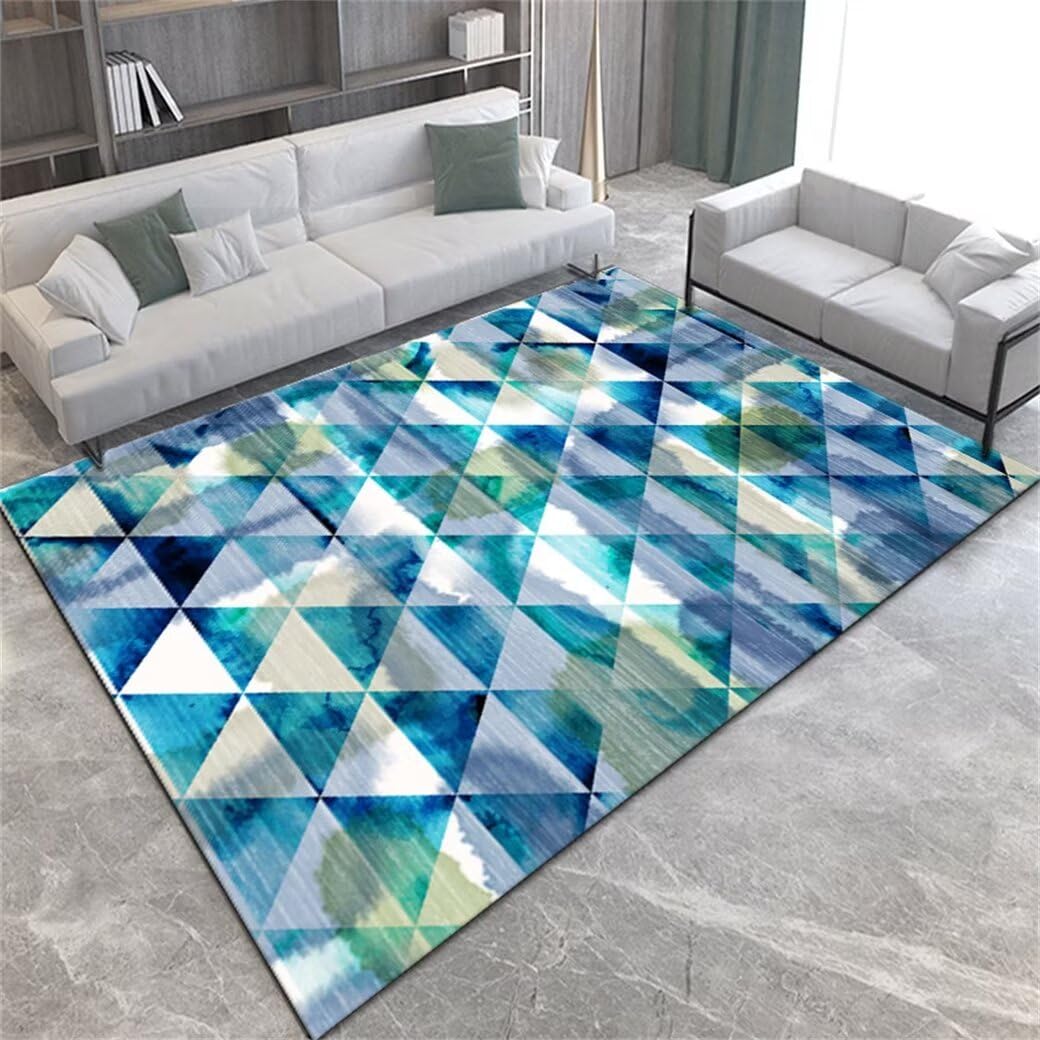 Tapis chambre bebe bleu lavable et sain pour les jeux des enfants