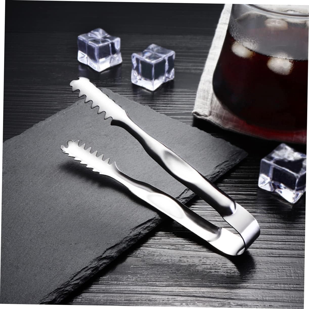 3Pcs Stainless Steel Ice Tongs Thick Sugar Serving Tongs for Kitchen Cafe Bar for Appetizers Desserts and Finger Foods