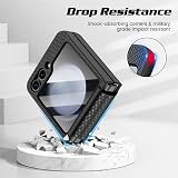 Doeshine for Samsung Galaxy Z Flip 5 Case with Hinge Protection, Black - 6