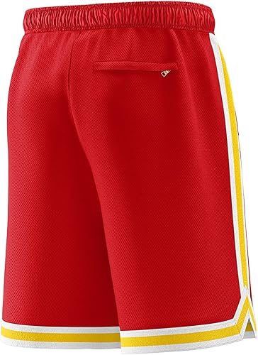 Miniatura 2 de KXK Pantalones cortos de baloncesto de malla para hombre pantalones cortos deportivos para gimnasio correr entrenamiento con bolsillos